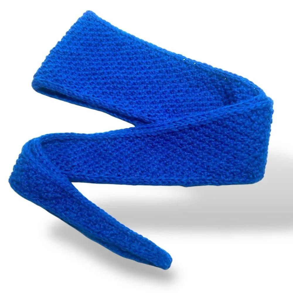 Sophie Scarf Blue Cashmere Neck Warmer Hand Knit Women Neckerchief Gift for Her